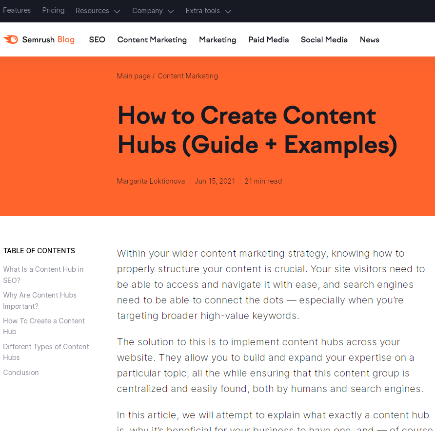 How to Create Content Hubs