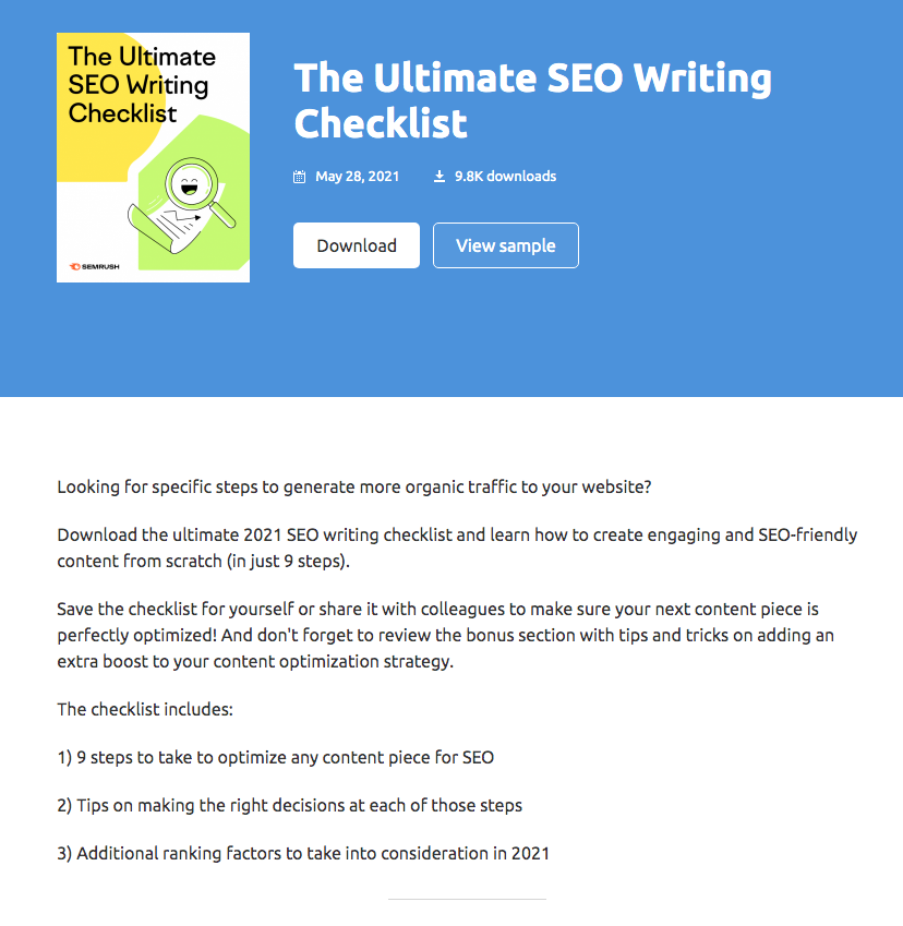The Ultimate SEO Writing Checklist