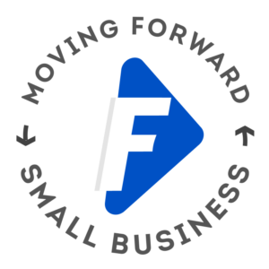 moving forward small business round logo