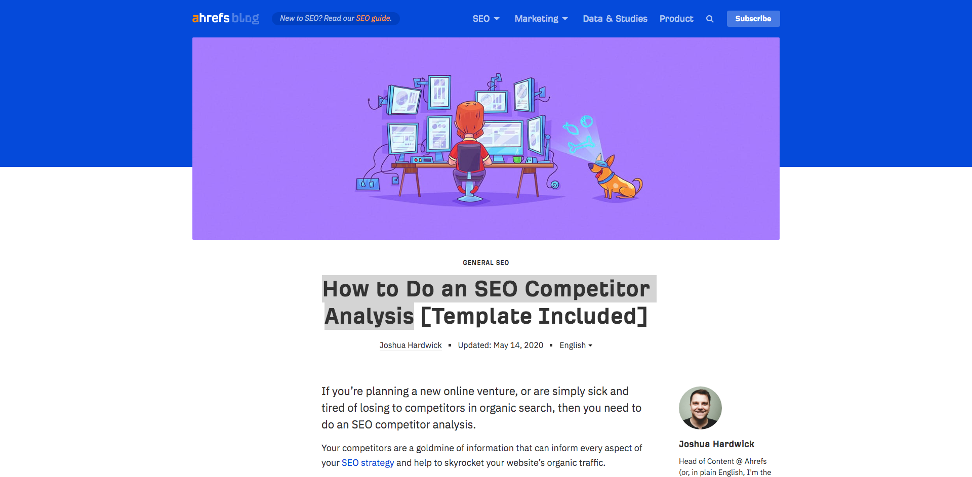 How to Do an SEO Competitor Analysis blog