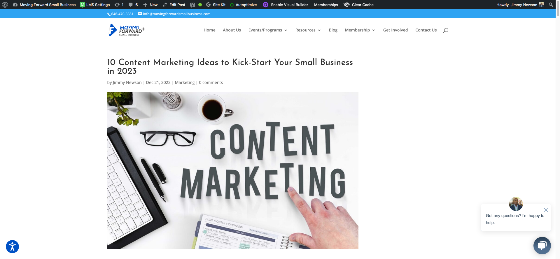 content marketing blog post